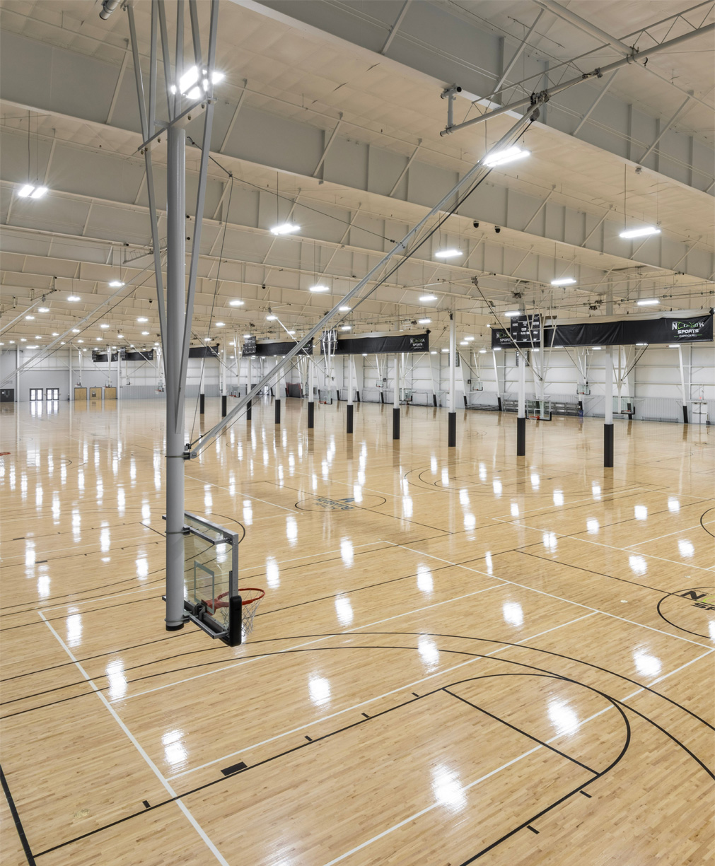 The basket ball courts of Spooky Nook